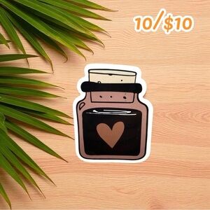 Corked Love Potion Bottle Heart Sticker – 2”
